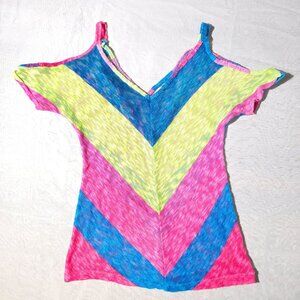 Voice Colorful Chevron Top, Size Small